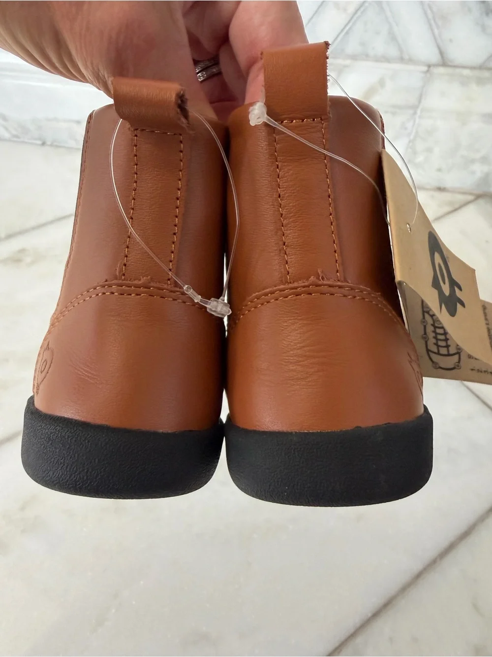 Old Soles Tan and Black Chelsea Boots for Kids